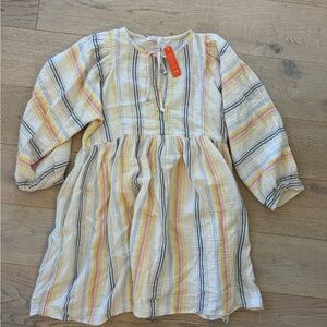New Sundry Stripe Blouson Sleeve Dress